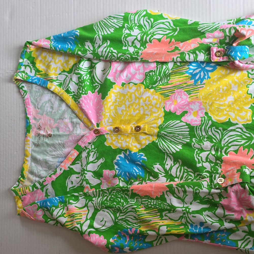Lilly Pulitzer Multicolor Floral Spring Pima Cotton Dress Size S - Picture 10 of 10